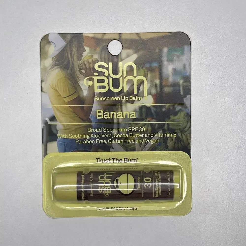 Sun Bum Broad Spectrum SPF 30 Sunscreen Lip Balm w/ Aloe + Cacao Butter — Banana